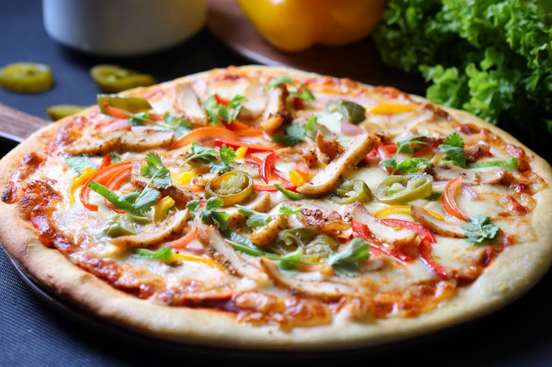 BBQ Chicken pizza with smoked chicken